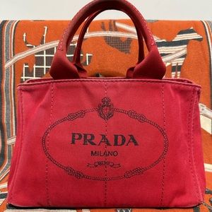 PRADA ❤️🌟 RED CANAPA TOTE ⭐️